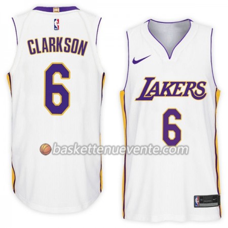 Maillot Basket Los Angeles Lakers Jordan Clarkson 6 Nike 2017-18 Blanc Swingman - Homme